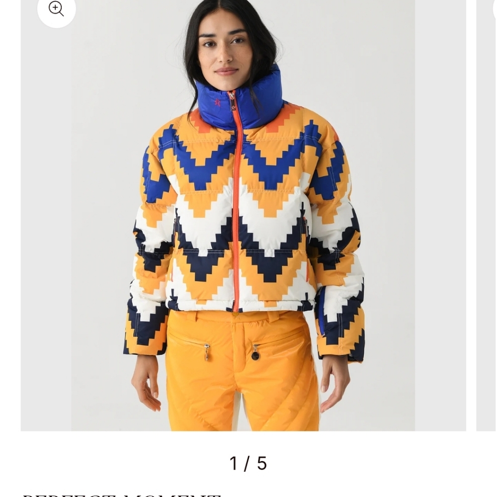 Perfect Moment Chevron Puffer Ski Jacket Canary Yellow